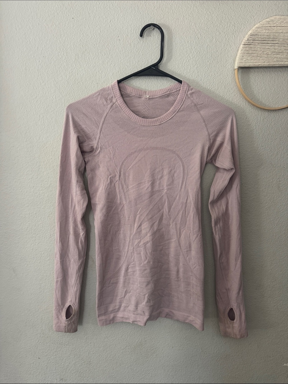 lululemon athletica Long Sleeve Crewneck Top - Light Mauve